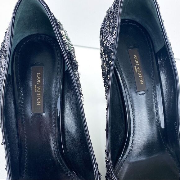 Authentic LOUIS VUITTON Sequin Pumps 38​​​ - Picture 3 of 11